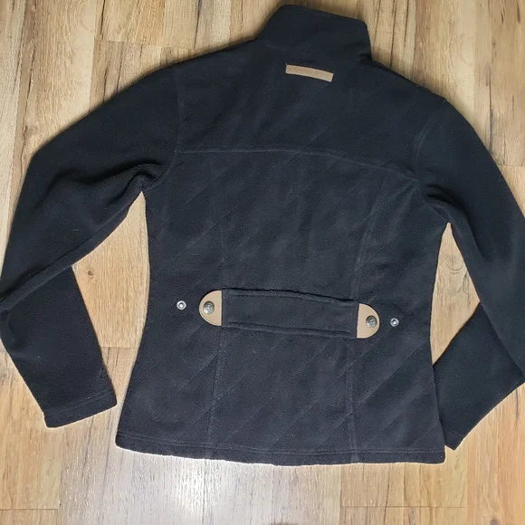 MOUNTAIN HORSE Fleece Quilted Black Zip Up Jacket "Crystal" Size Small - Picture 3 of 16